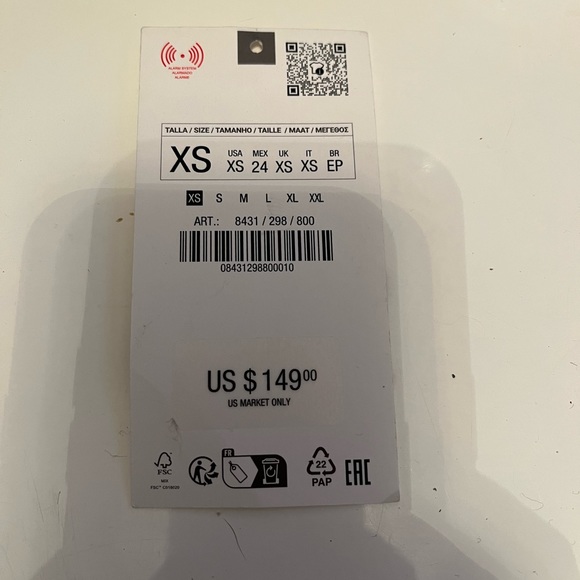 Zara black coat size xs - Picture 10 of 10